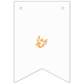 Een gele bloem met bladeren op een witte achtergro vlaggetjes (Eerste vlag)