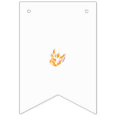 Een gele bloem met bladeren op een witte achtergro vlaggetjes (Derde vlag)