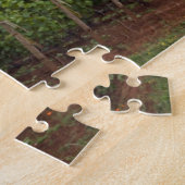 Een gele bord dat een tractorwaarschuwing aangeeft legpuzzel (Zijkant)