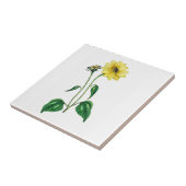 Een gele Daisy keramische Tegel Tegeltje (Zijkant)