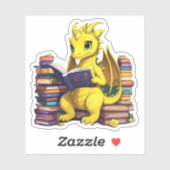 Een gele drakenlezing sticker (Vel)