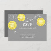 Een gele en grijze partijlijn RSVP (Voorkant / Achterkant)