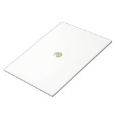 Een gele en groene paisley met bladeren en bloemen notitieblok (Schuin)