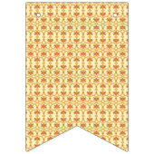 een gele en witte achtergrond met een ingewikkeld  vlaggetjes (Tweede vlag)