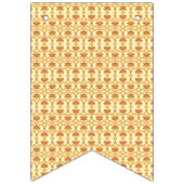 een gele en witte achtergrond met een ingewikkeld  vlaggetjes (Eerste vlag)