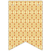 een gele en witte achtergrond met een ingewikkeld  vlaggetjes (Derde vlag)