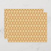 Een gele en witte achtergrond met een ingewikkelde briefkaart (Voorkant / Achterkant)