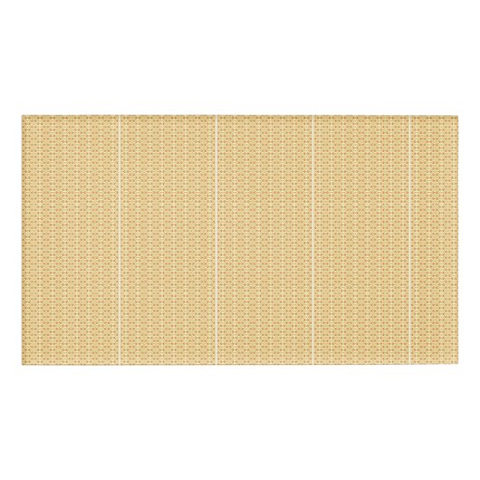 Een gele en witte achtergrond met een ingewikkelde naambadge (Voorkant)