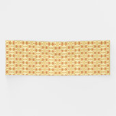 Een gele en witte achtergrond met een ingewikkelde spandoek (Horizontaal)