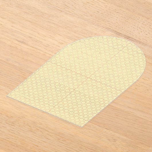 Een gele en witte achtergrond met kleine cirkels acryl uitnodigingen (Laagn)