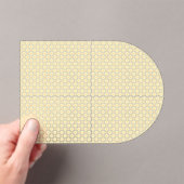 Een gele en witte achtergrond met kleine cirkels acryl uitnodigingen (Insitu (Draagbaar))