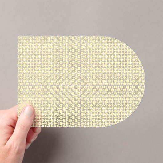 Een gele en witte achtergrond met kleine cirkels acryl uitnodigingen (Insitu (Draagbaar))