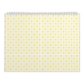 Een gele en witte achtergrond met kleine cirkels kalender (Hoes)