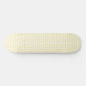 Een gele en witte achtergrond met kleine cirkels persoonlijk skateboard (Horizontaal)