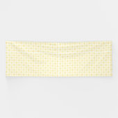 Een gele en witte achtergrond met kleine cirkels spandoek (Horizontaal)