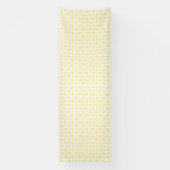 Een gele en witte achtergrond met kleine cirkels spandoek (Verticaal)