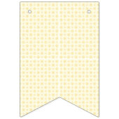 Een gele en witte achtergrond met kleine cirkels vlaggetjes (Eerste vlag)