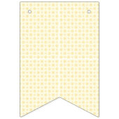 Een gele en witte achtergrond met kleine cirkels vlaggetjes (Derde vlag)