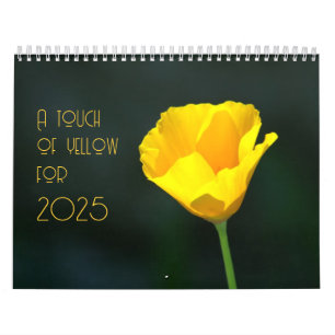 Een gele kleur voor 2025 kalender