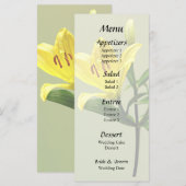 Eén Gele Lelie Menu (Voorkant / Achterkant)