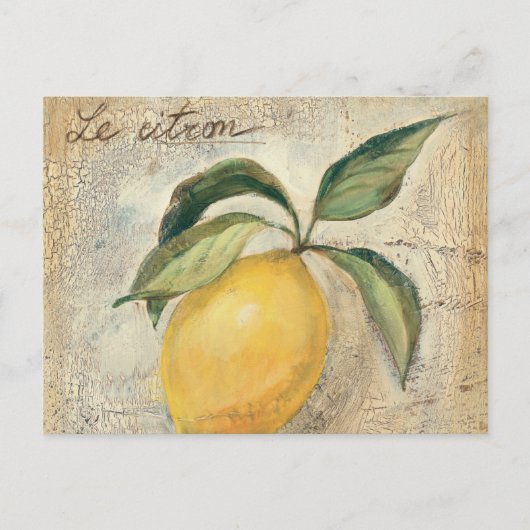 Een gele Lemon Fruit Briefkaart (Voorkant)