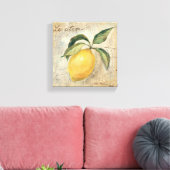 Een gele Lemon Fruit Canvas Afdruk (Insitu (Woonkamer))
