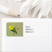 Eén gele Lily Etiket (Insitu)