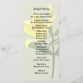 Eén gele Lily Programmakaart (Achterkant)