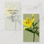 Eén gele Lily Visitekaartje (Voorkant / Achterkant)