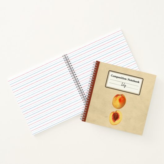 Een gele perzik en een half gepersonaliseerde comp notitieboek (Binnen)