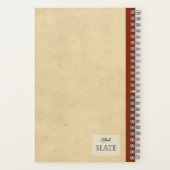 Een gele perzik en een half gepersonaliseerde comp notitieboek (Achterkant)