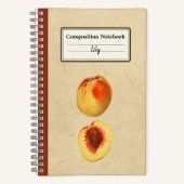 Een gele perzik en een half gepersonaliseerde comp notitieboek (Voorkant)