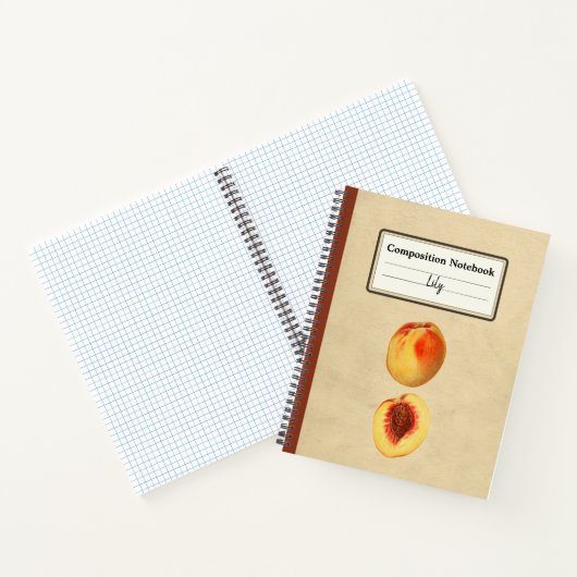 Een gele perzik en een half gepersonaliseerde comp notitieboek (Binnen)