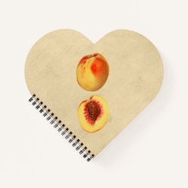 Een gele perzik en een half notitieboek