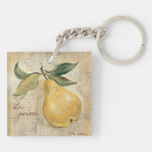 Een gele pier sleutelhanger (Achterkant)