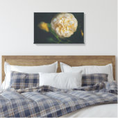 Een gele roos canvas afdruk (Insitu (Slaapkamer))