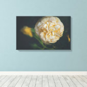 Een gele roos canvas afdruk (Insitu (Houten vloer))