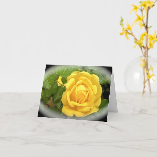 Een gele roos is voor vriendschap kaart (Gele Bloem)