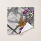 Een gele vlinder bad handdoek (Wasdoekje)