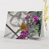 Een gele vlinder kaart (Gele Bloem)