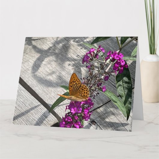 Een gele vlinder kaart (Voorkant)