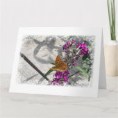 Een gele vlinder kaart (Voorkant)