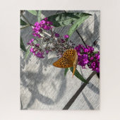 Een gele vlinder legpuzzel (Verticaal)