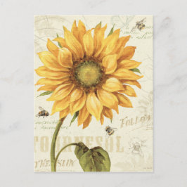 Een Gele Zonnebloem Briefkaart