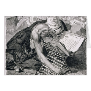 Een geleerd Man geabsorbeerd in de Koran