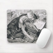 Een geleerd Man geabsorbeerd in de Koran Muismat (Met muis)