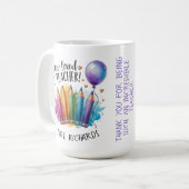 Een geliefde leraar gepersonaliseerd bedankgeschen koffiemok (Voorkant links)