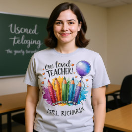 Een geliefde leraar gepersonaliseerd bedankgeschen t-shirt