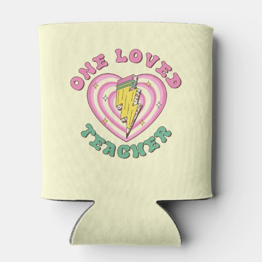 Een geliefde leraar Valentijn leraar cadeau Blikjeskoeler (Achterkant)