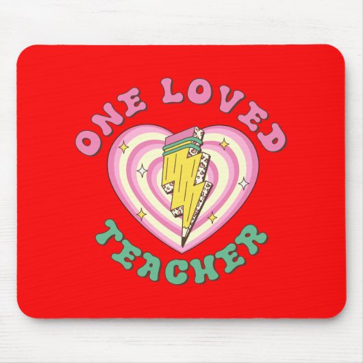 Een geliefde leraar Valentijn leraar cadeau Muismat (Voorkant)